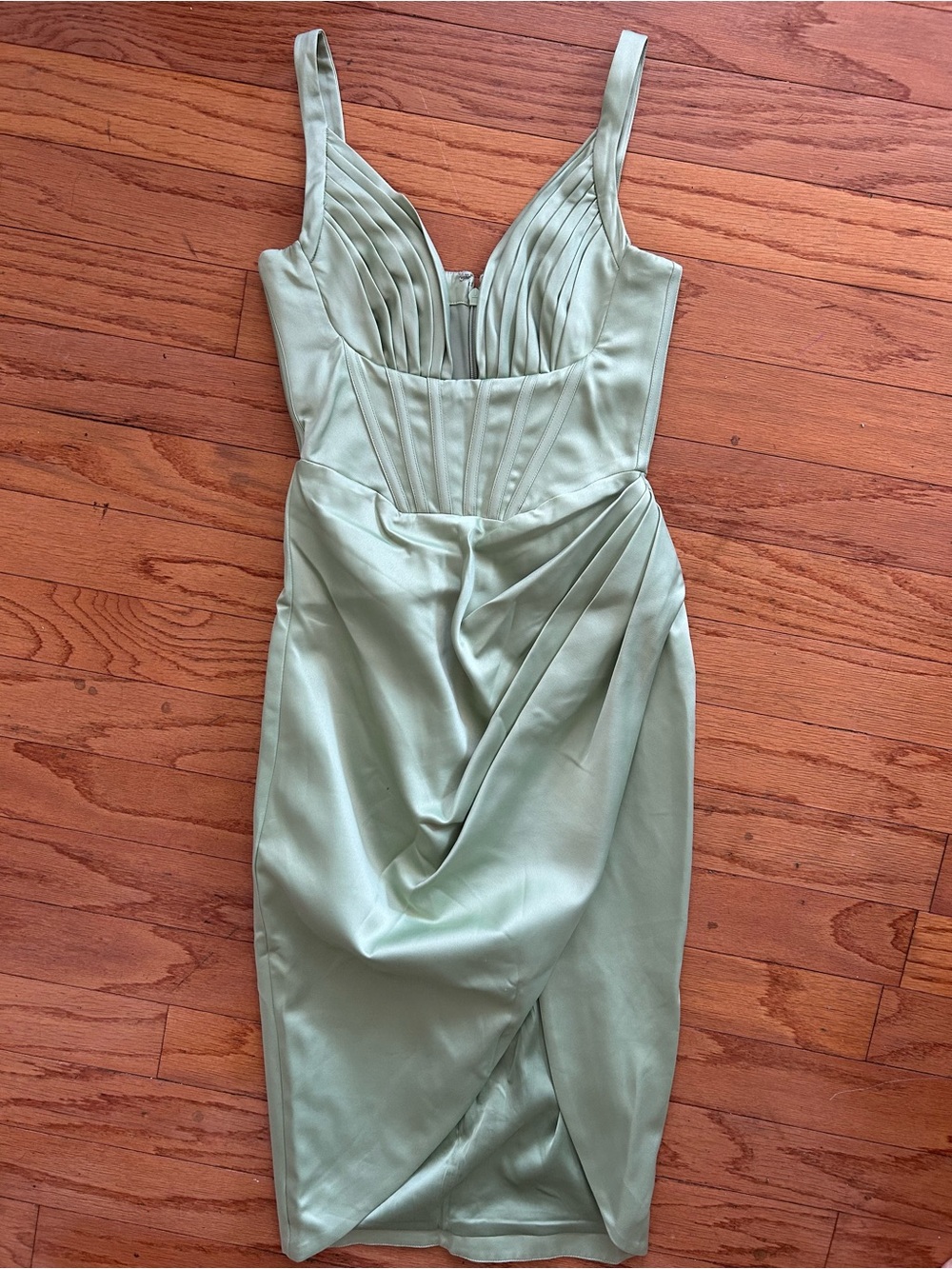 House of cb mint green plunge dress